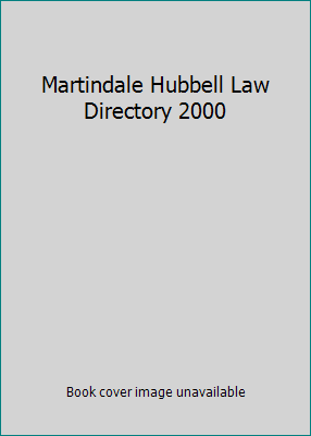 Martindale Hubbell Law Directory 2000 1561603767 Book Cover