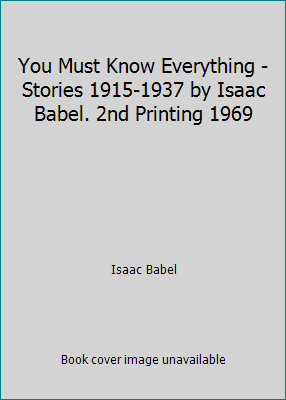 You Must Know Everything - Stories 1915-1937 by... B01KR0EV9S Book Cover