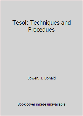 Tesol: Techniques and Procedues 0838426808 Book Cover