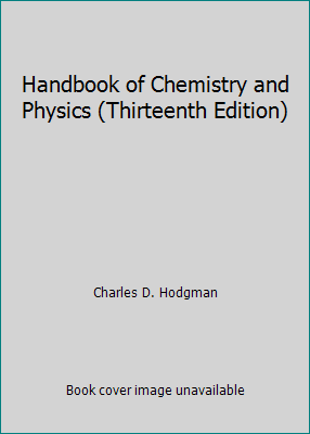 Handbook of Chemistry and Physics (Thirteenth E... B000M642GA Book Cover