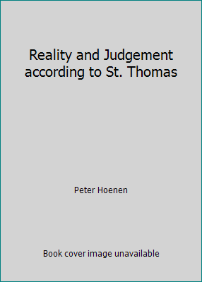 Reality and Judgement according to St. Thomas B000QHMZAU Book Cover