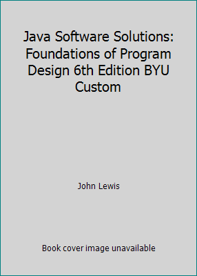 Java Software Solutions: Foundations of Program... 0558103642 Book Cover