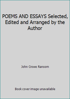 POEMS AND ESSAYS Selected, Edited and Arranged ... B005HLBD94 Book Cover