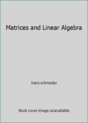 Matrices and Linear Algebra 0030669057 Book Cover