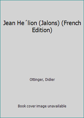 Jean He´lion (Jalons) (French Edition) [French] 2858506647 Book Cover