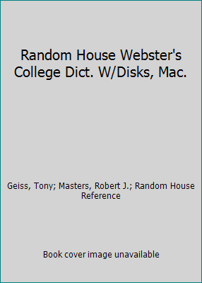 Random House Webster's College Dict. W/Disks, Mac. 0679430644 Book Cover