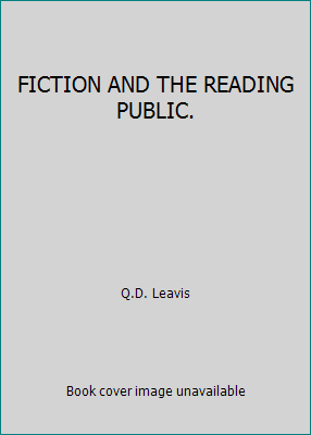 FICTION AND THE READING PUBLIC. B005MGJDA0 Book Cover