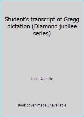 Student's transcript of Gregg dictation (Diamon... 0070372594 Book Cover