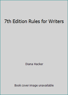 7th Edition Rules for Writers 1319006051 Book Cover