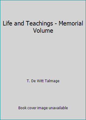 Life and Teachings - Memorial Volume B003V7PXEW Book Cover