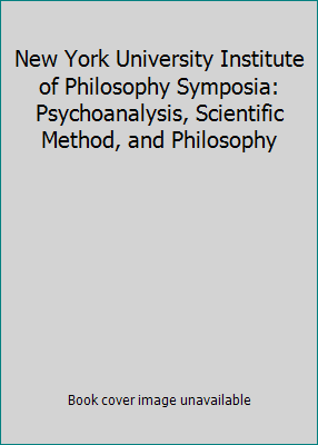 New York University Institute of Philosophy Sym... 0814733921 Book Cover