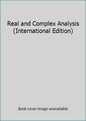 Real and Complex Analysis (International Edition) 0071002766 Book Cover