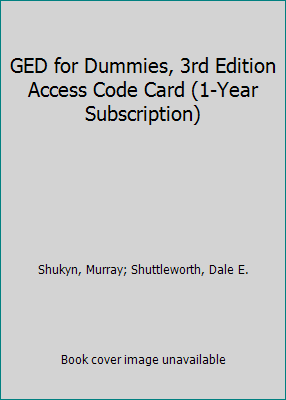 GED for Dummies, 3rd Edition Access Code Card (... 1118887859 Book Cover