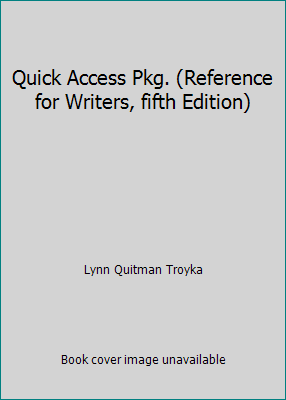 Quick Access Pkg. (Reference for Writers, fifth... 0555009467 Book Cover