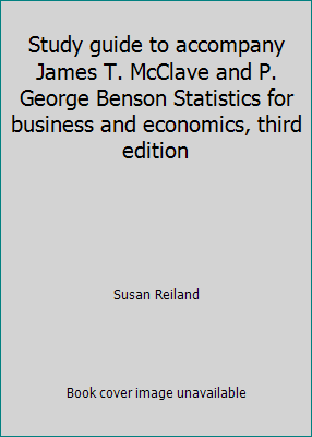 Study guide to accompany James T. McClave and P... 0023787805 Book Cover