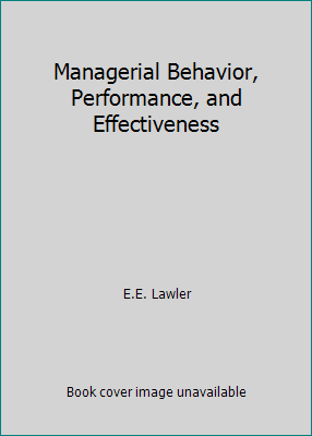 Managerial Behavior, Performance, and Effective... B000MX9L46 Book Cover