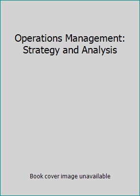 Operations Management: Strategy and Analysis 0130423564 Book Cover