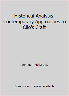 Historical Analysis: Contemporary Approaches to... 0471069965 Book Cover