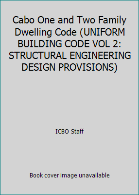 Cabo One and Two Family Dwelling Code (UNIFORM ... 1884590357 Book Cover