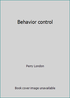 Behavior control 0060802065 Book Cover