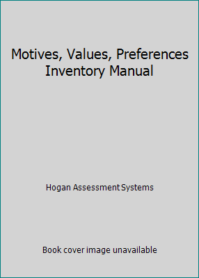 Motives, Values, Preferences Inventory Manual 0984096965 Book Cover