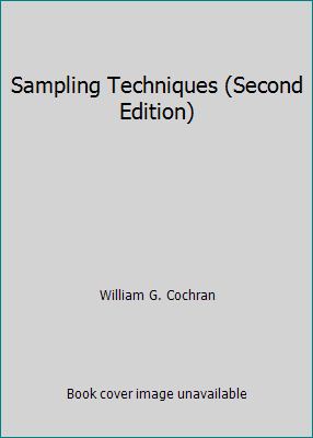 Sampling Techniques (Second Edition) B00SN3JTT4 Book Cover