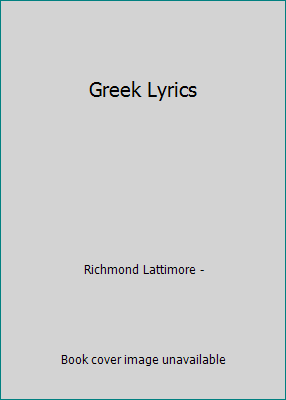 Greek Lyrics 0226469433 Book Cover