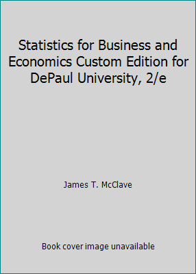 Statistics for Business and Economics Custom Ed... 132349586X Book Cover