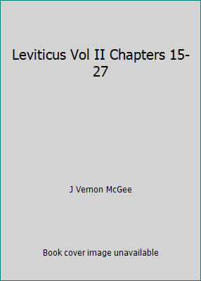 Leviticus Vol II Chapters 15-27 B002KADX66 Book Cover