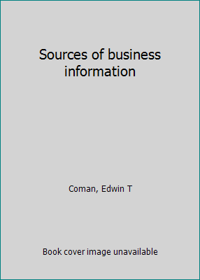 Sources of business information B0007DZM94 Book Cover