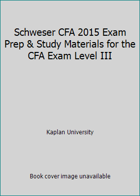 Schweser CFA 2015 Exam Prep & Study Materials f... 1475427891 Book Cover