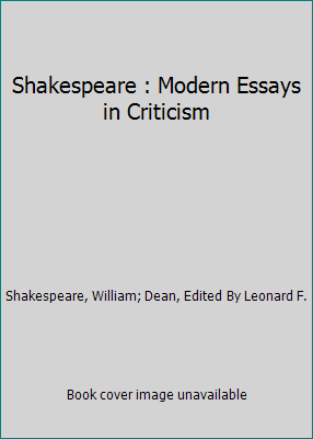 Shakespeare : Modern Essays in Criticism B009N5TPE0 Book Cover