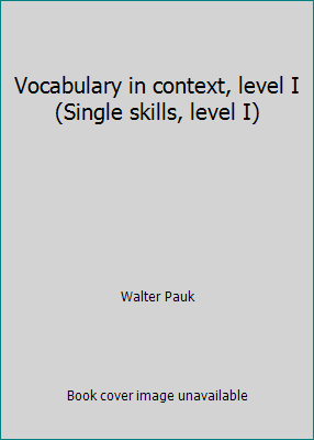 Vocabulary in context, level I (Single skills, ... 089061380X Book Cover