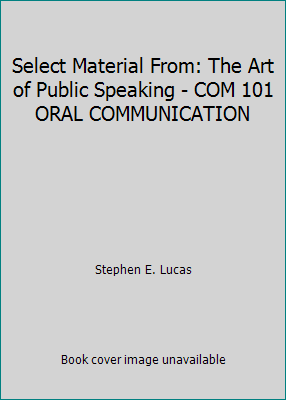 Select Material From: The Art of Public Speakin... 0077299167 Book Cover