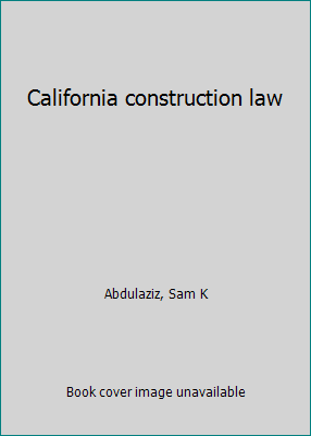 California construction law 1557011575 Book Cover