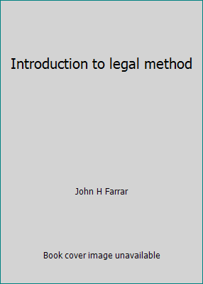 Introduction to legal method 0421297700 Book Cover