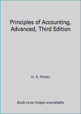 Principles of Accounting, Advanced, Third Edition B0026SOPM8 Book Cover