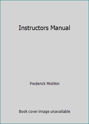 Instructors Manual 0321085396 Book Cover