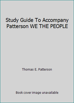 Study Guide To Accompany Patterson WE THE PEOPLE 0070489149 Book Cover