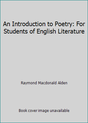 An Introduction to Poetry: For Students of Engl... B006WF4N3W Book Cover