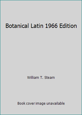 Botanical Latin 1966 Edition 1116055066 Book Cover