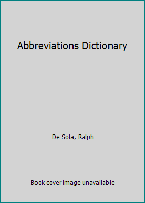 Abbreviations Dictionary B00E6N6RFE Book Cover