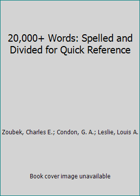 20,000+ Words: Spelled and Divided for Quick Re... 0070374627 Book Cover