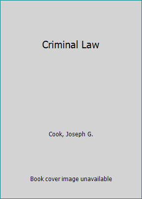 Criminal Law 1422470849 Book Cover