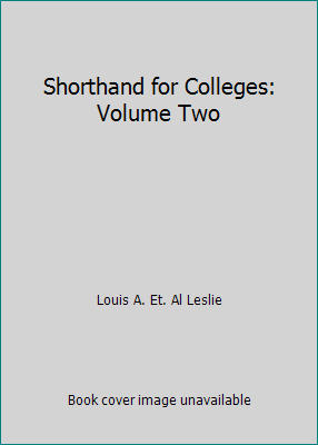 Shorthand for Colleges: Volume Two 0070373213 Book Cover