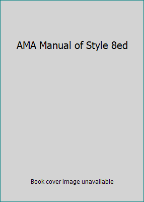 AMA Manual of Style 8ed 068304351X Book Cover
