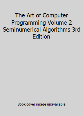 The Art of Computer Programming Volume 2 Seminu... 9812358838 Book Cover