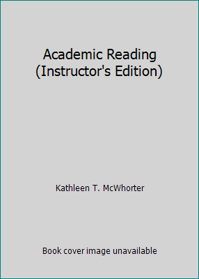 Academic Reading (Instructor's Edition) 0673522849 Book Cover