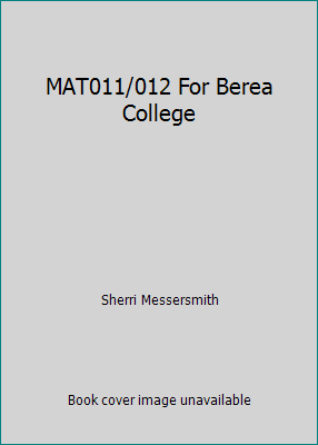 MAT011/012 For Berea College 0077580591 Book Cover