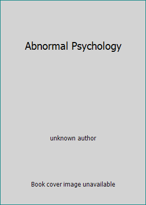 Abnormal Psychology B01AN0FIB2 Book Cover